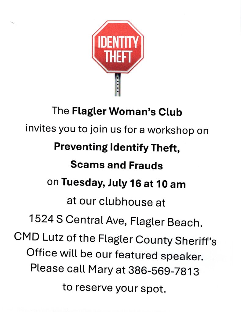 Flagler Woman’s Club announces July event schedule